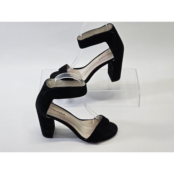 MDS Women's‎ 7.5 Jeffrey Campbell Lindsay Black Suede Sandal High Heel Pumps EUC - Picture 3 of 9